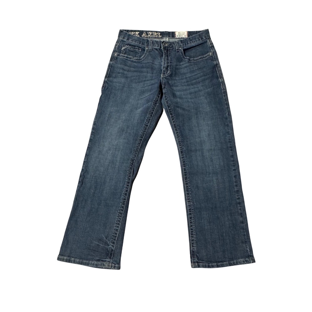 AXEL Relaxed Straight Leg Dark Wash Jeans Mens Size 30x30 Denim Casual‎